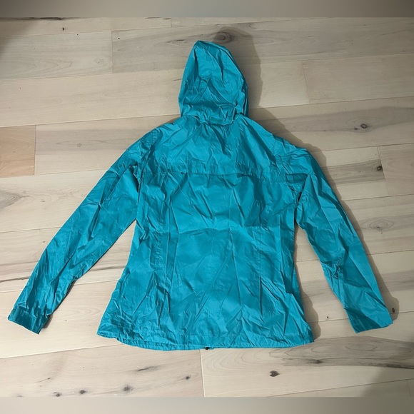 Columbia Packable Roll Up Hood Turquoise Jacket L - Picture 3 of 17